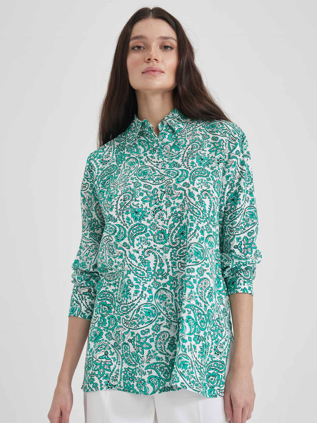 DeFacto Women Paisley Printed Casual Shirt