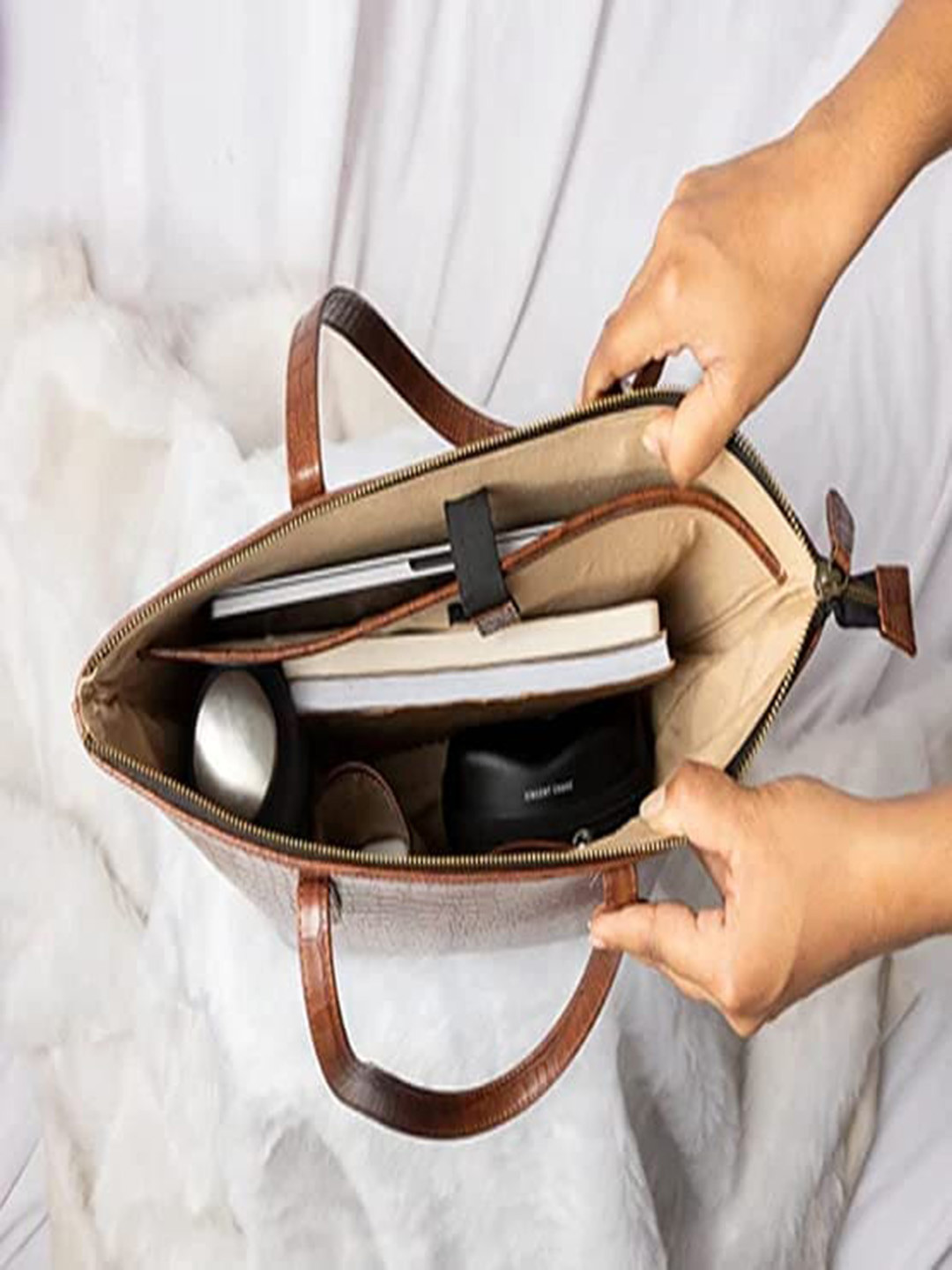 Lychee bags Animal Textured PU Structured Shoulder Bag