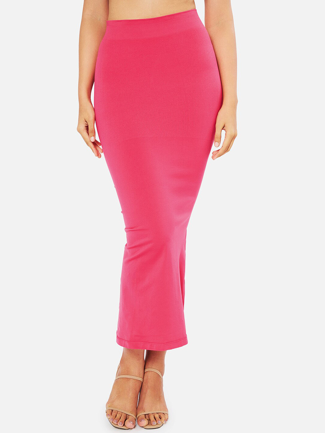 Amante Solid High Coverage Mid Rise Seamless Saree Shaper  -  SHW76301