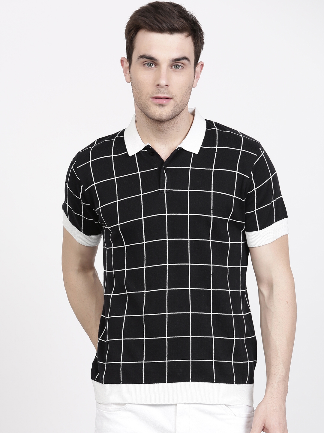 polo check t shirt