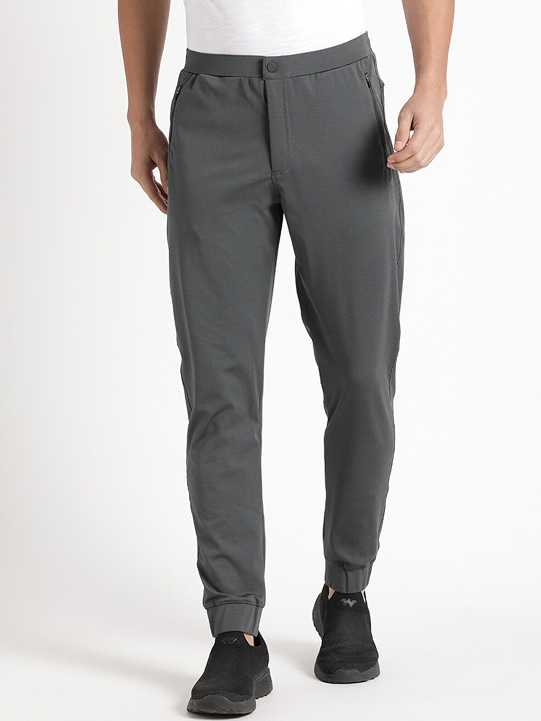 Wildcraft Men Mid-Rise Breathable Soft Touch Slim Fit Woven Joggers