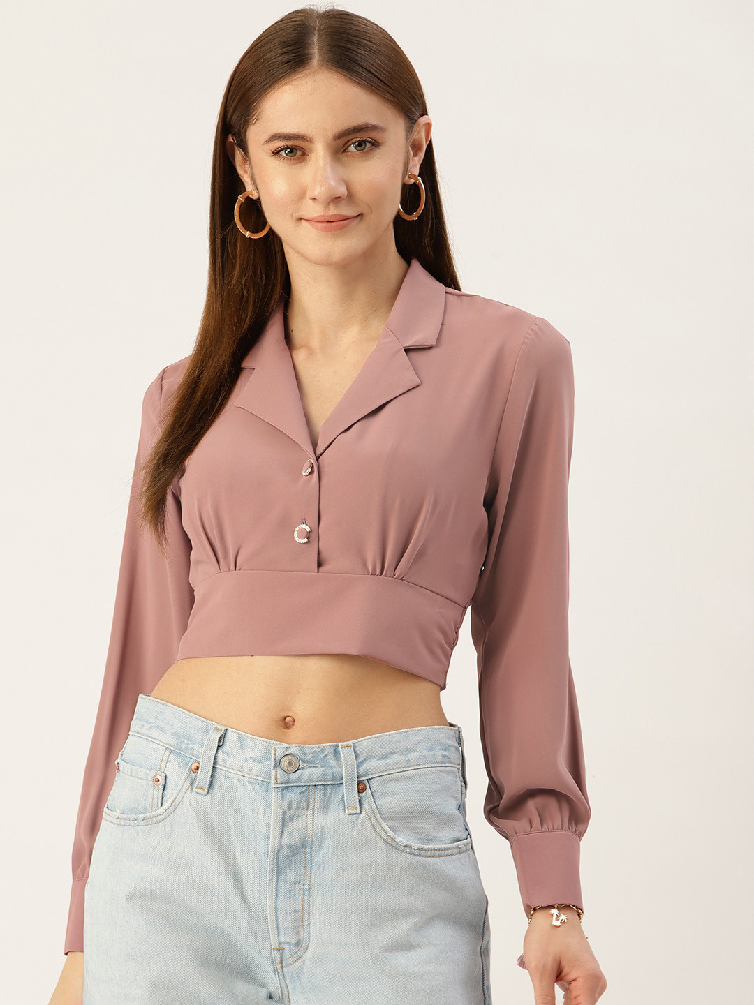 Madame Shirt Style Crop Top