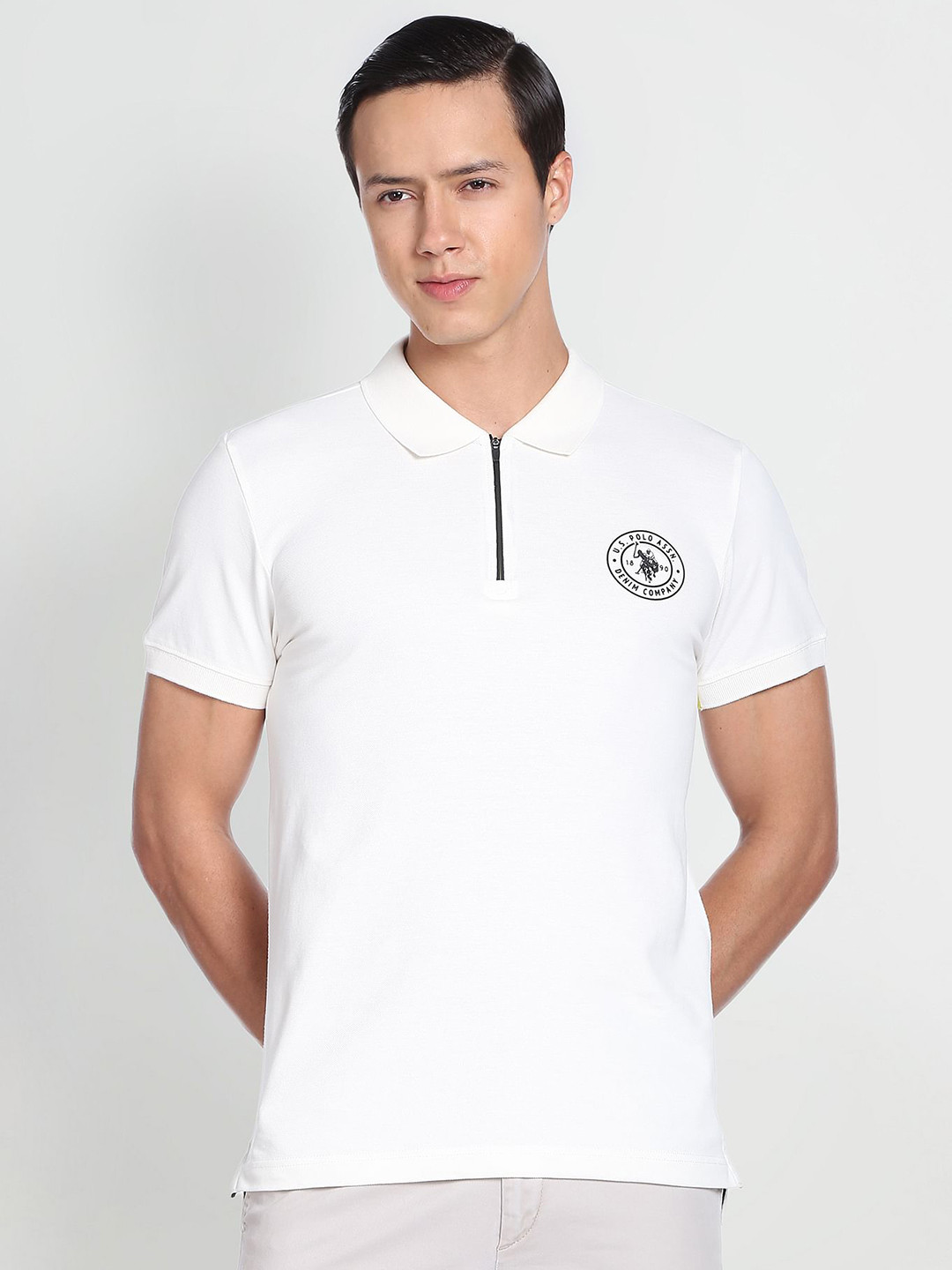 U.S. Polo Assn. Denim Co. Polo Collar Pure Cotton Slim Fit T-shirt