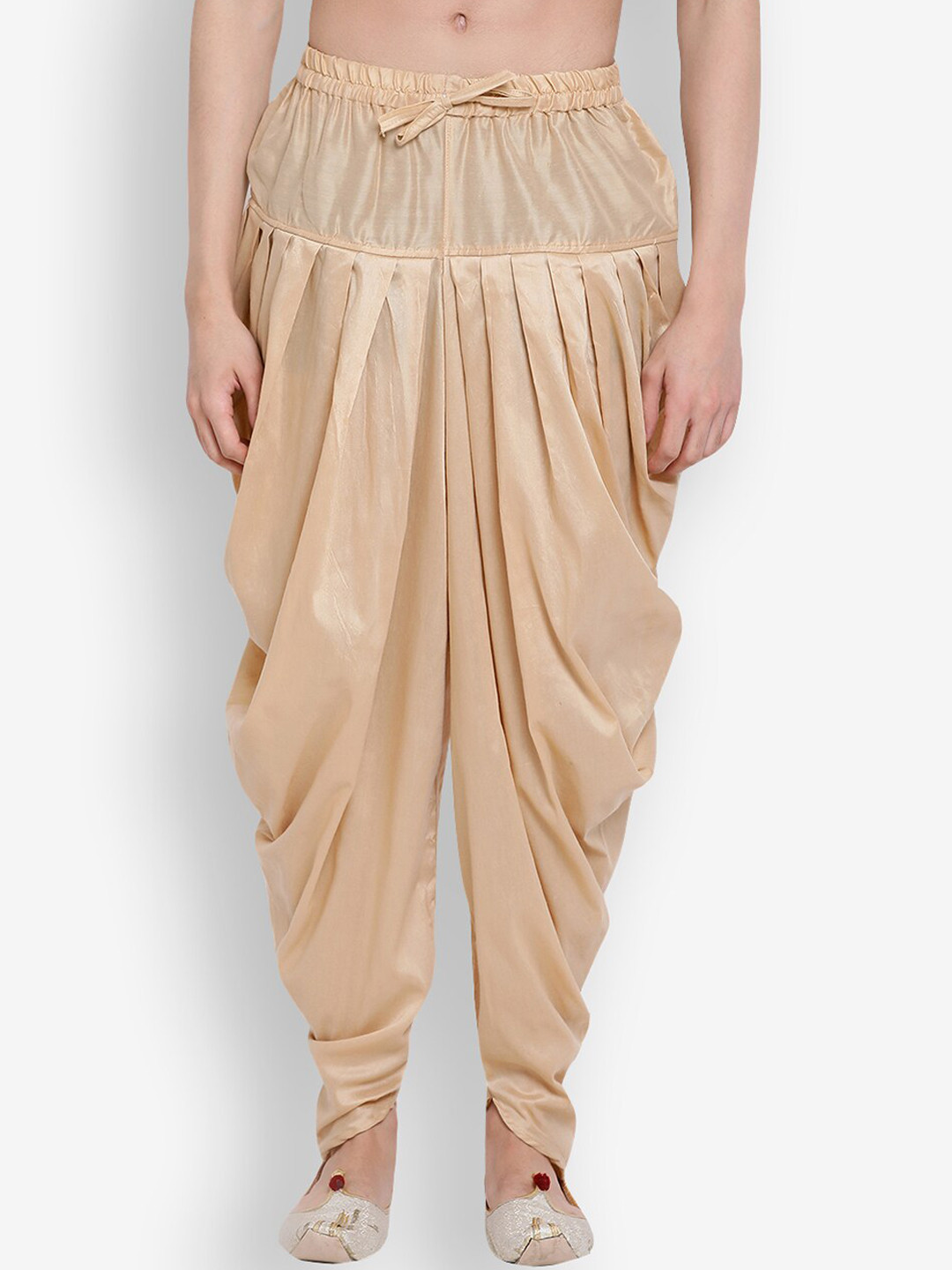 Here&Now X Sanwara  Men Mid-Rise Art Silk Dhoti Pants