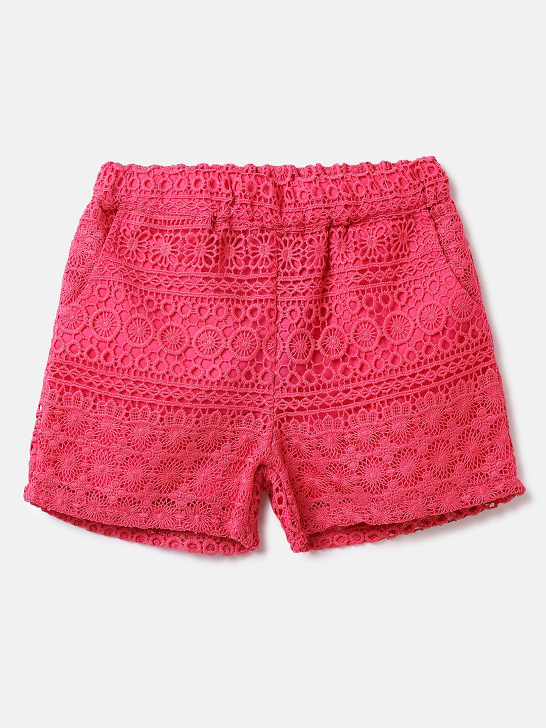United Colors of Benetton Girls Floral Embroidery Shorts