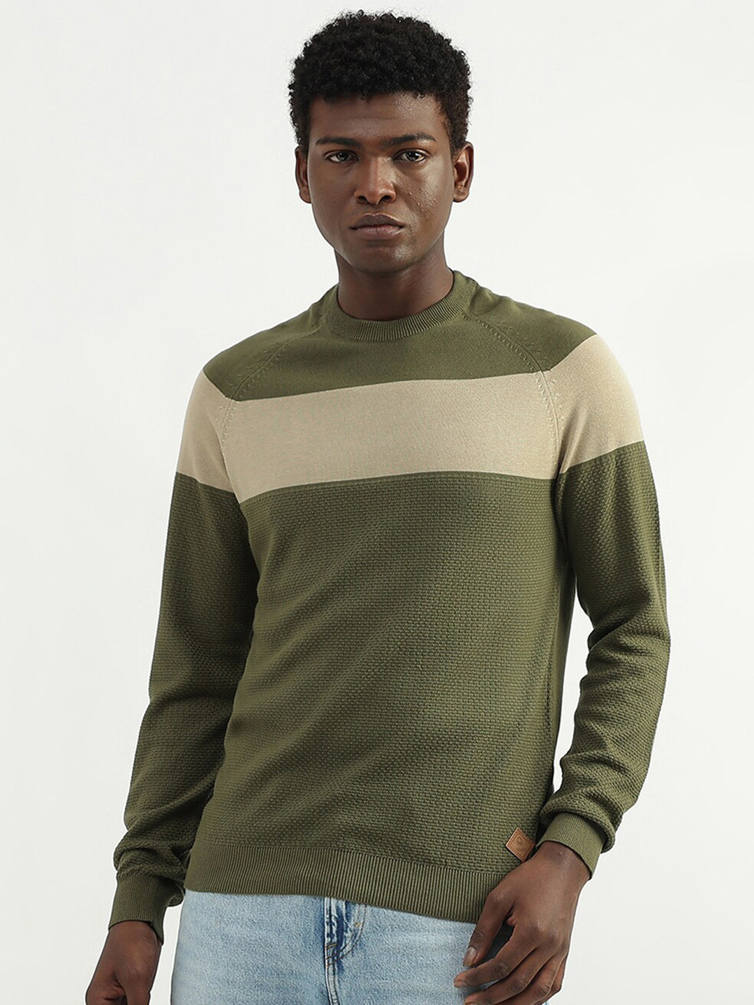 United Colors of Benetton Colourblocked Pullover Sweaters