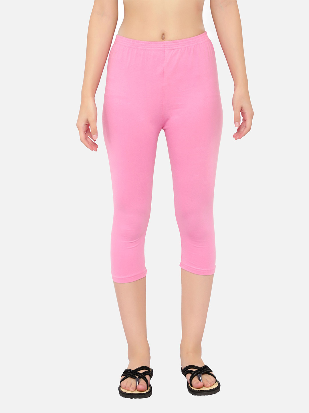 DIAZ Women Cotton Mid Rise Capris