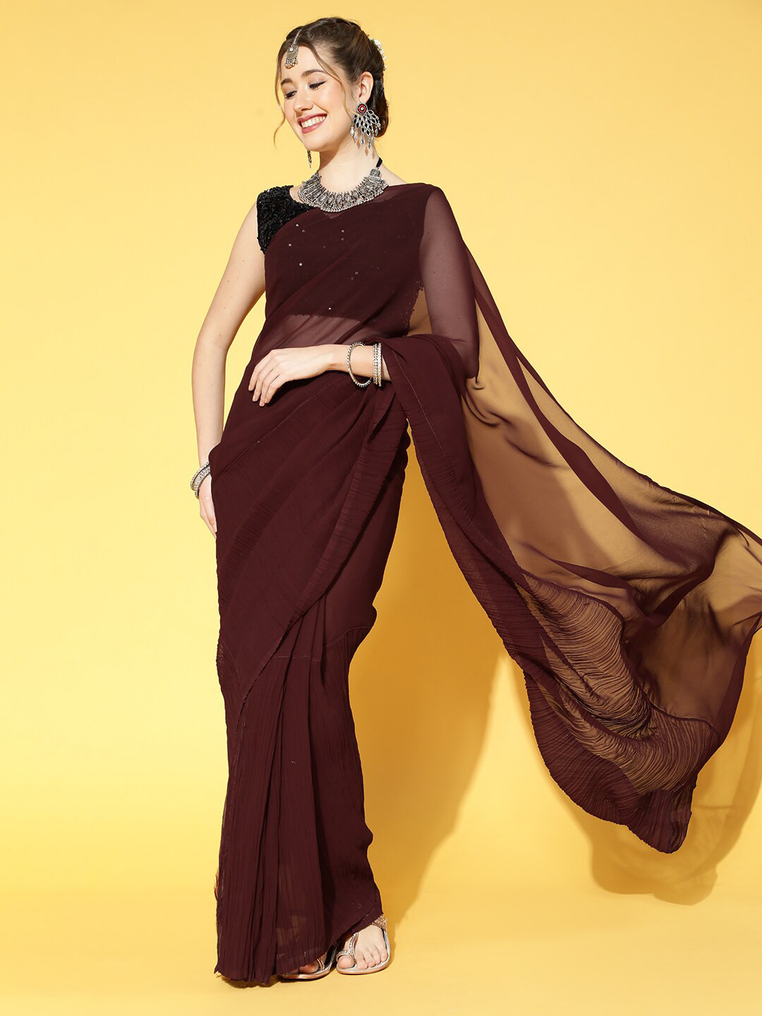 Saree mall Poly Georgette Sarees