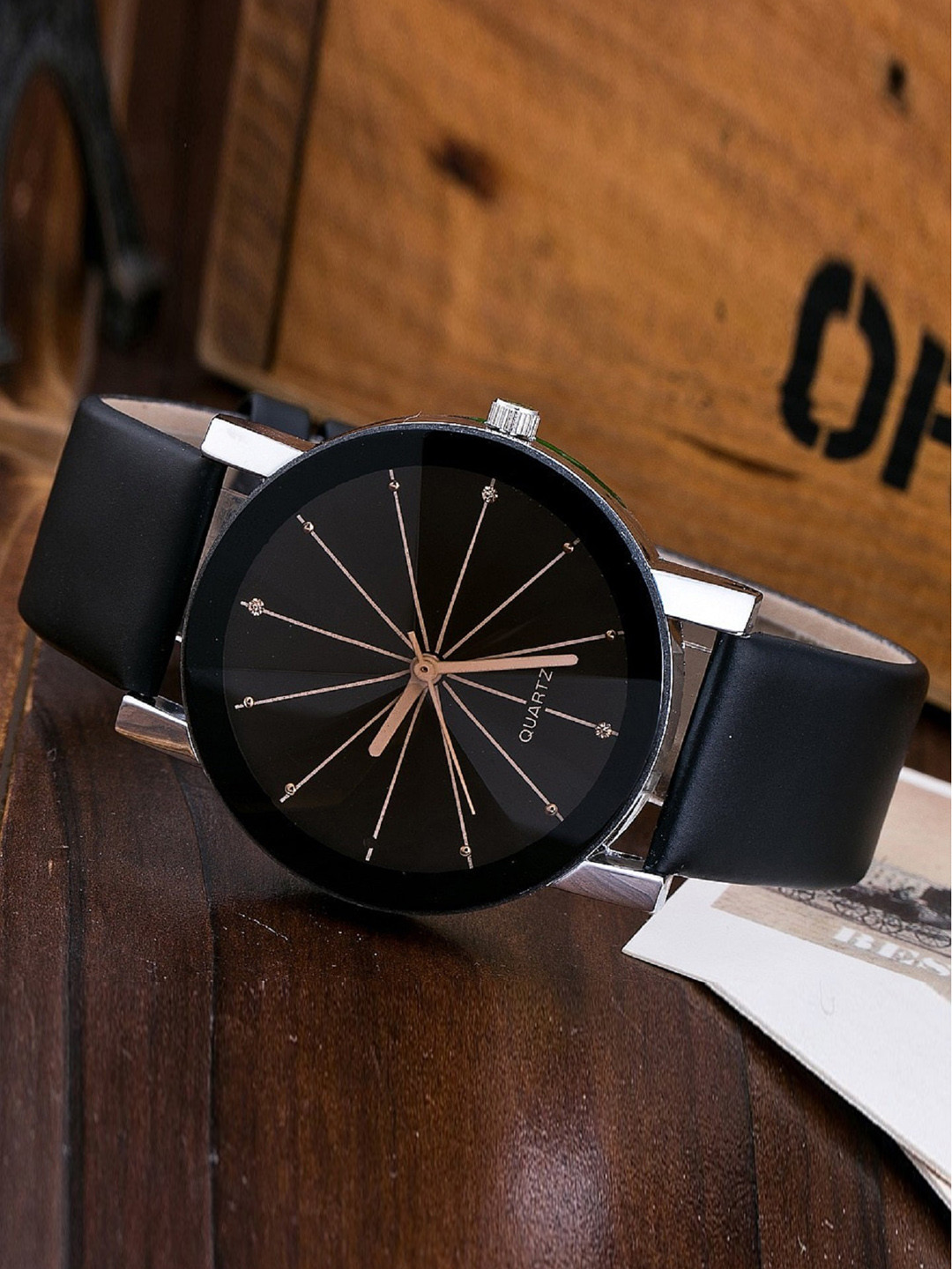 WATCHSTAR Women Patterned Dial & Leather Straps Analogue Watch Crystal ladiess