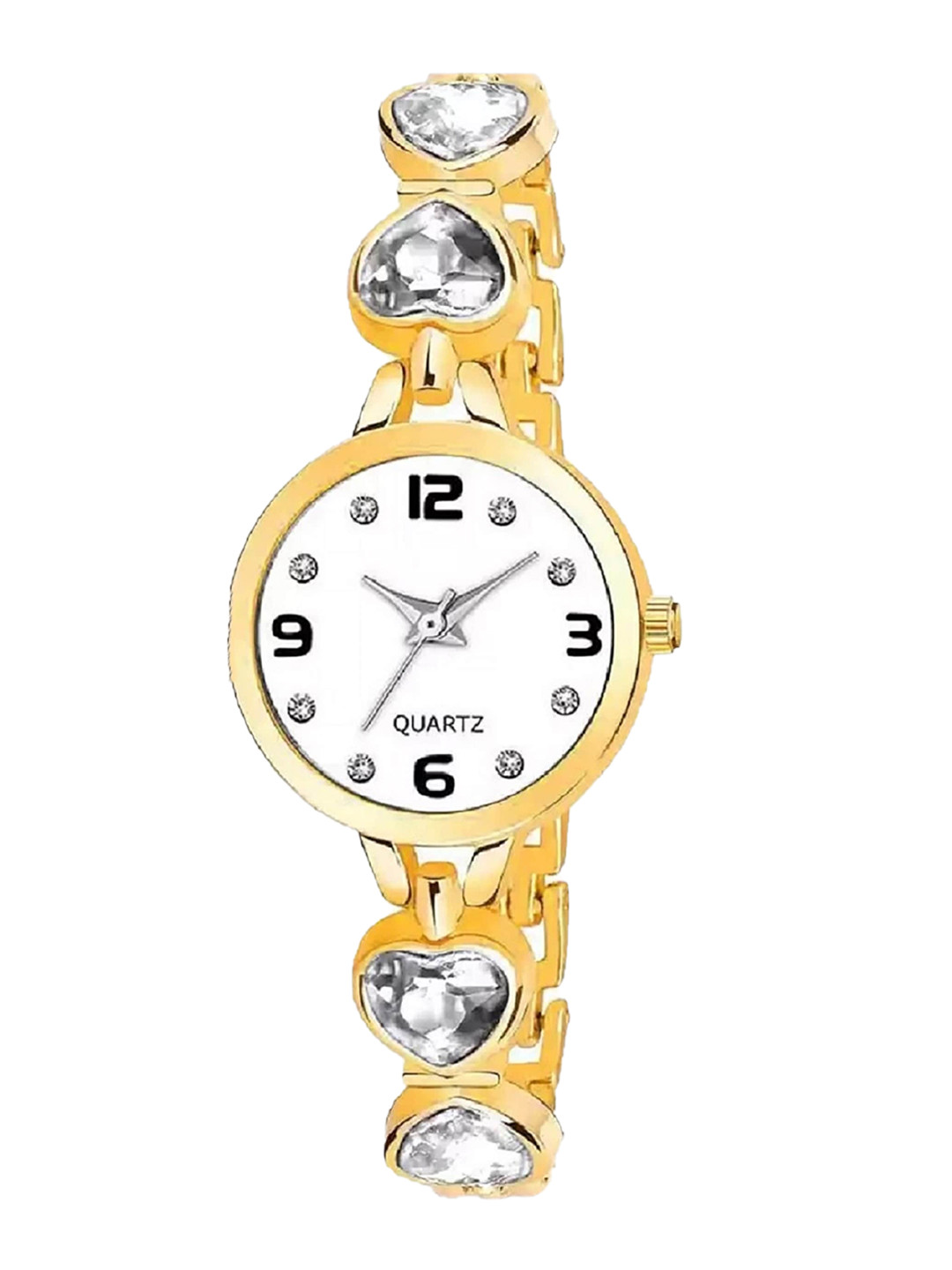 WATCHSTAR Women Stainless Steel Bracelet Style Straps Analogue Watch Dil Watch Gold