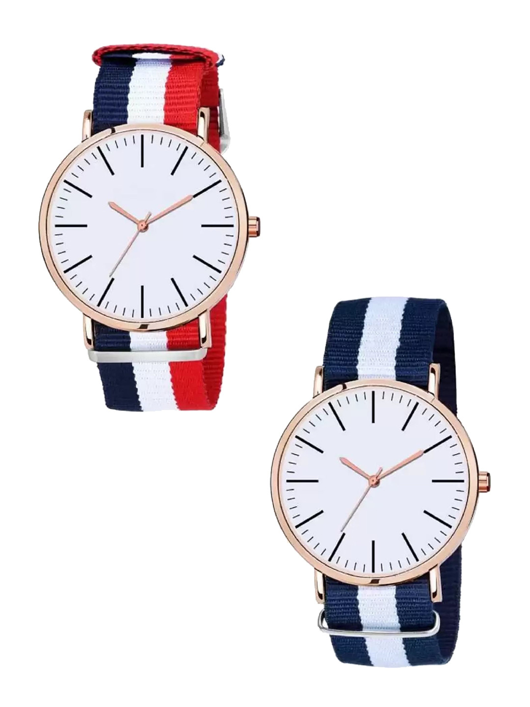 WATCHSTAR Round Dial & Regular Straps Analogue Couple Watches DW combo02
