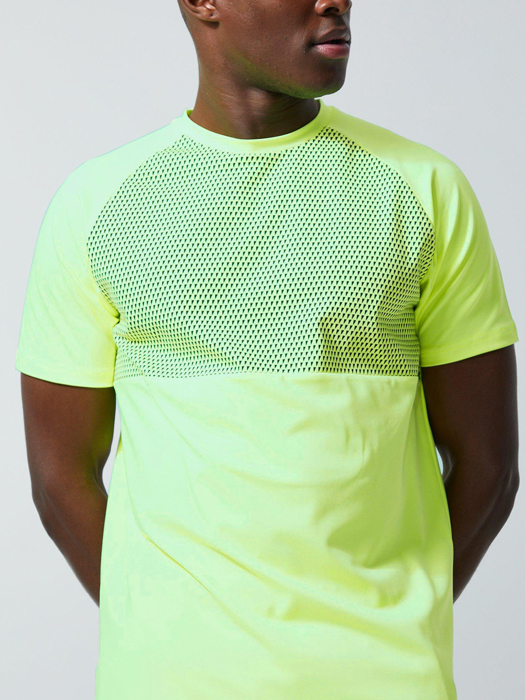 boohooMAN Micro Ditsy Print Raglan Sleeves T-shirt