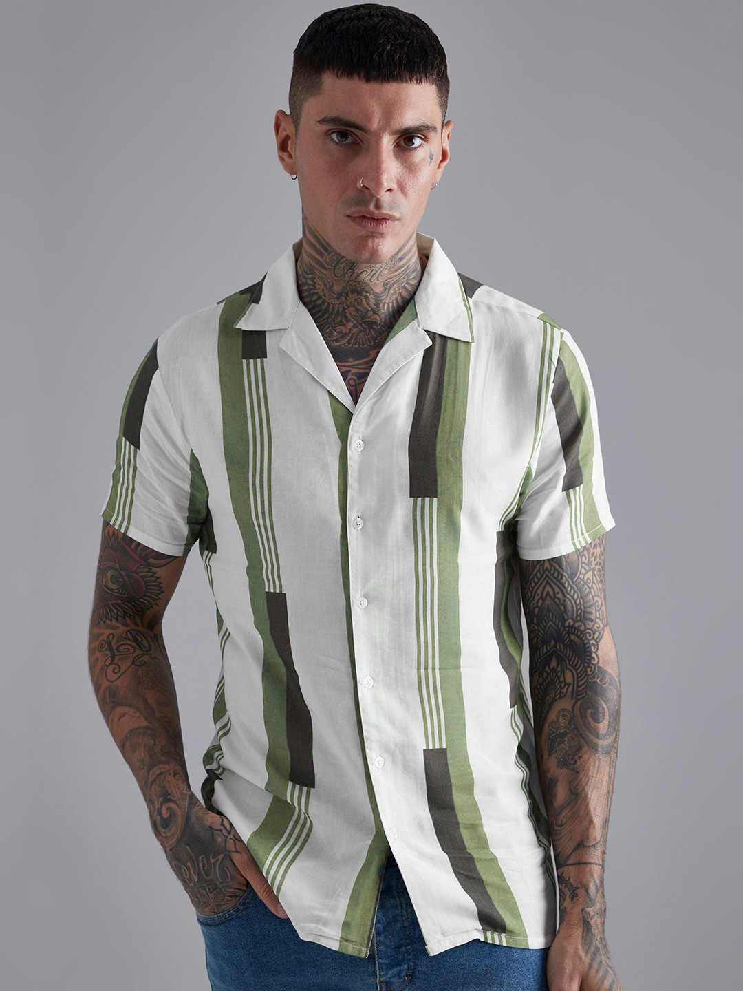 boohooMAN Striped Casual Shirt