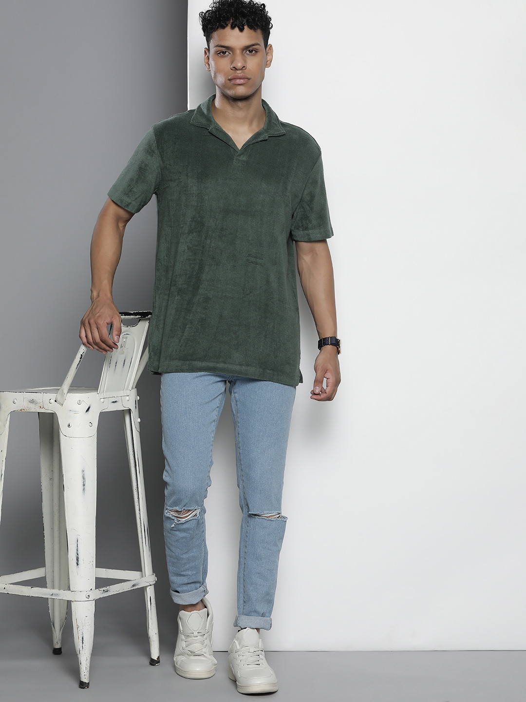 boohooMAN Men Skinny Fit Slash Knee Stretchable Jeans