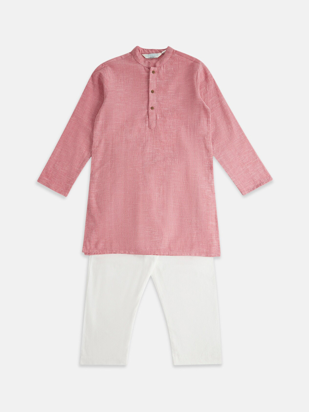 indus route by Pantaloons Striped Pure Cotton Kurta with Trousers