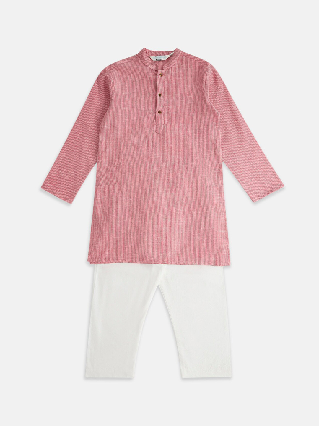 indus route by Pantaloons Striped Pure Cotton Kurta with Trousers