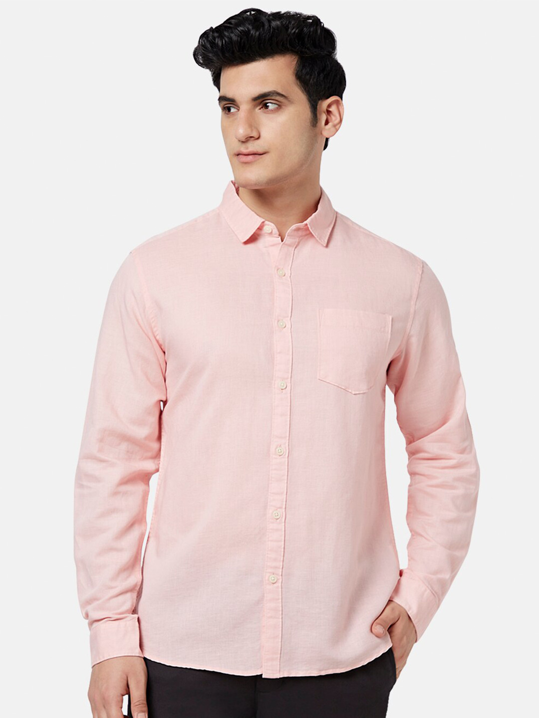 BYFORD by Pantaloons Regular Fit Casual Cotton Linen Shirt