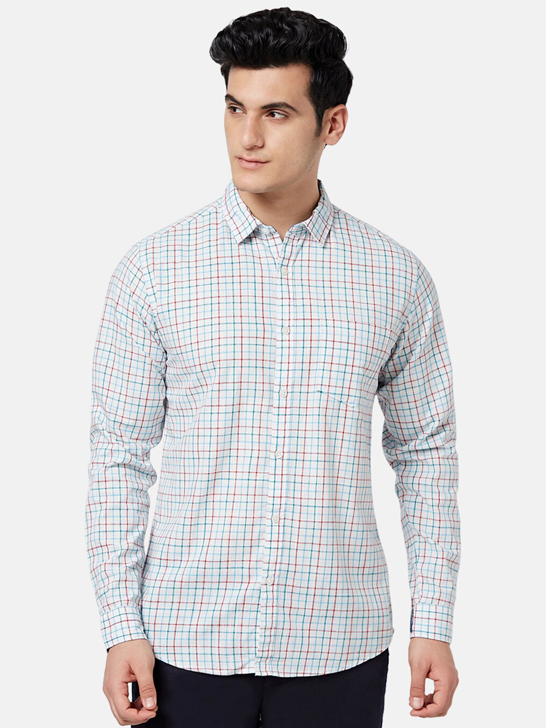 BYFORD by Pantaloons Tartan Checked Slim Fit Casual Shirt