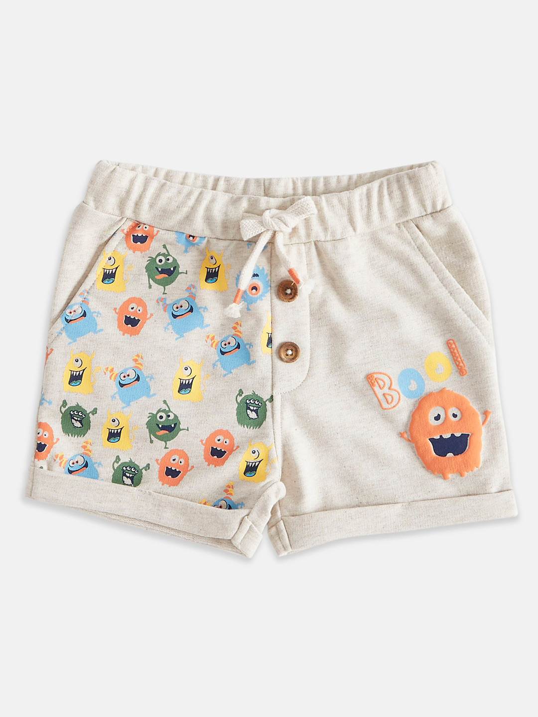 Pantaloons Baby Infants Boys Printed Cotton Mid-Rise Regular Fit Shorts