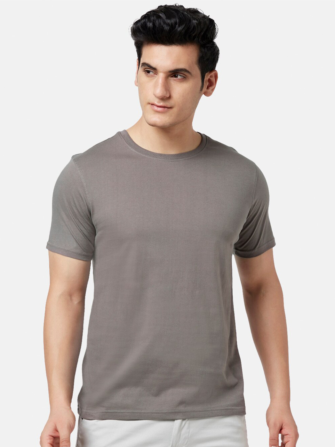 BYFORD by Pantaloons Round Neck Short Sleeves Slim Fit T-shirt