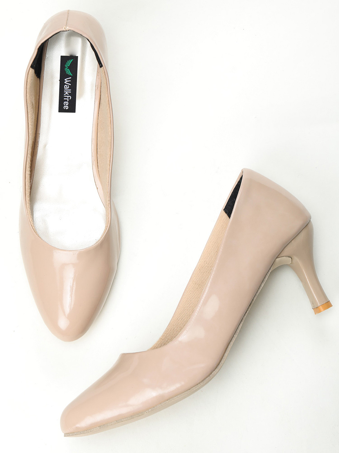 Walkfree Pointed Toe Kitten Heel Pumps