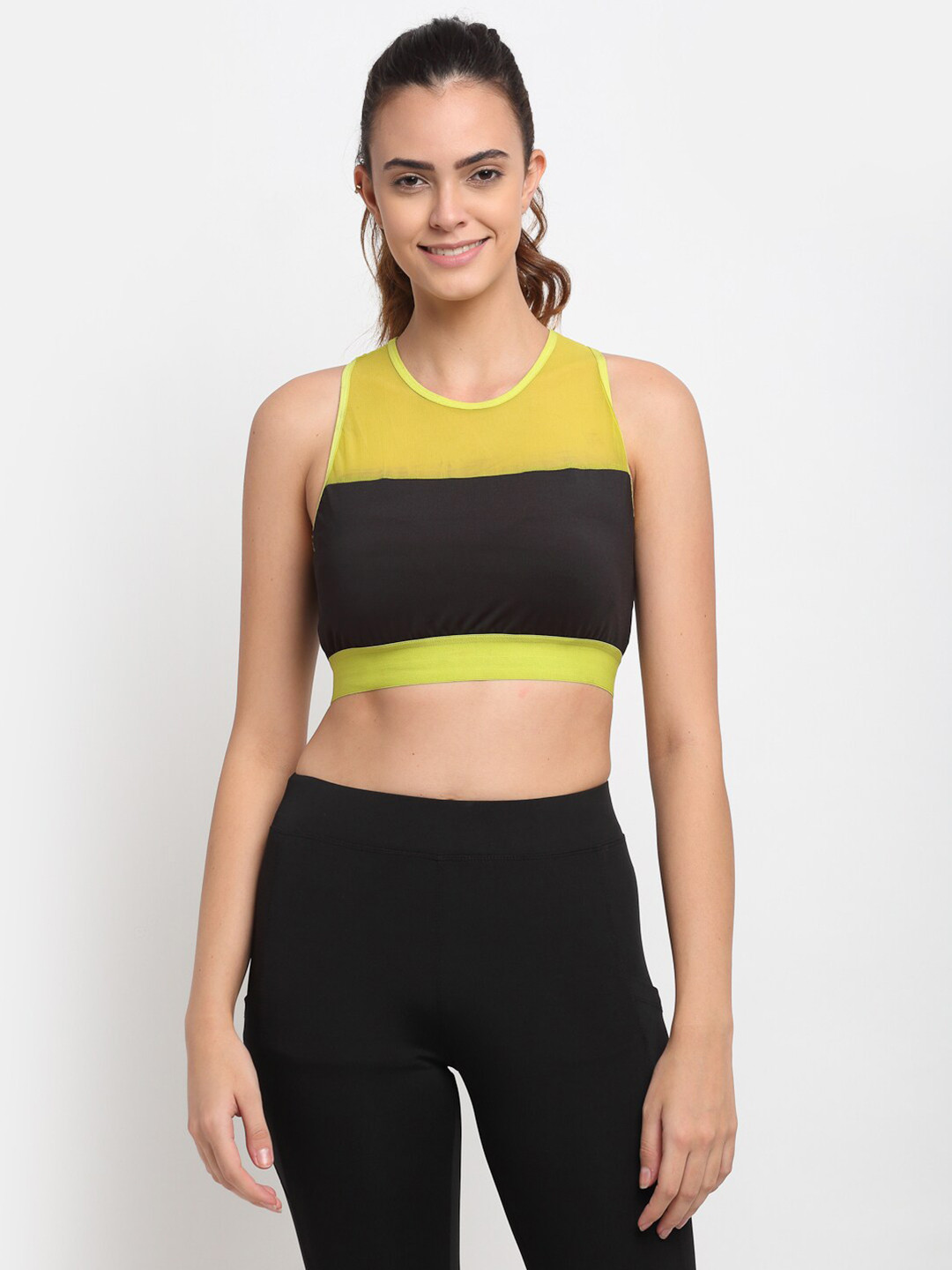 Aoba Colourblocked Full Coverage Workout Sports Bra