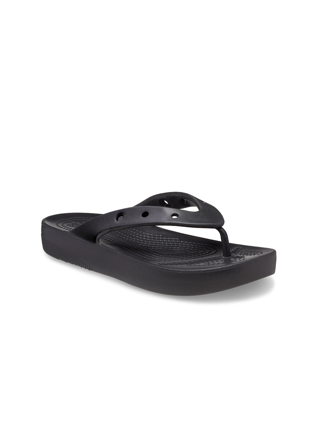 Crocs Women Black Croslite Thong Flip-Flops