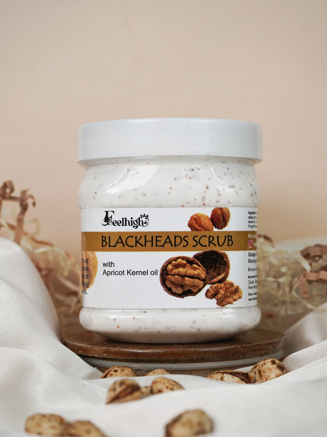 FEELHIGH Blackhead Face & Body Scrub With Apricot Kernel Oil - 500 ml