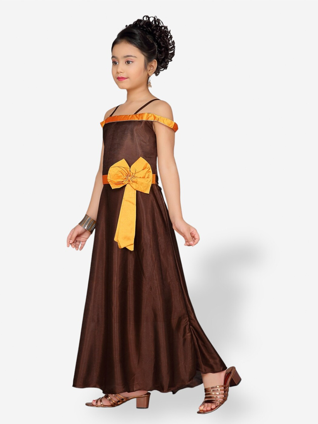 Aarika Girls Party Wear Shoulder Straps Maxi Dress