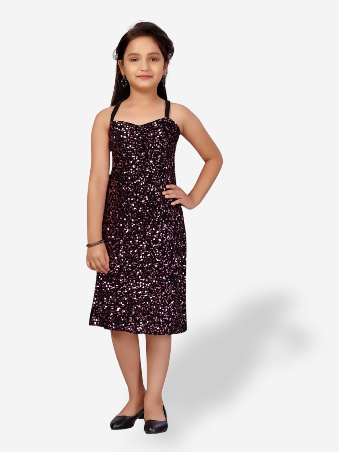 Aarika Embellished Sequined Velvet Dress
