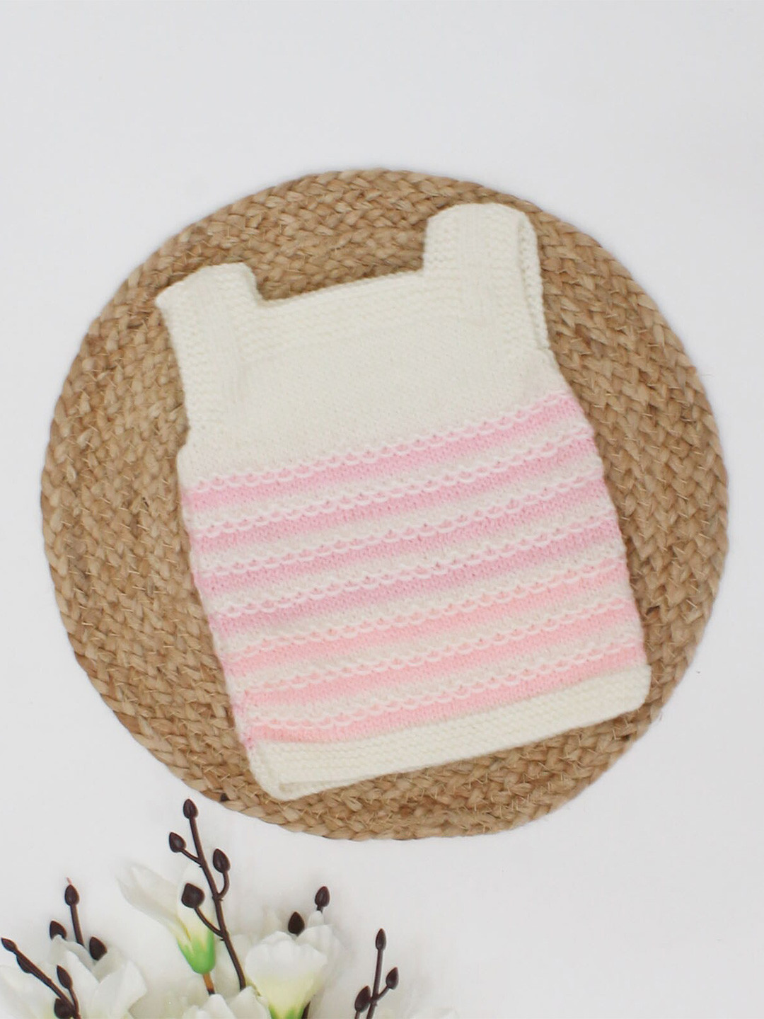 Woonie Unisex Kids Striped Sweater Acrylic Vest