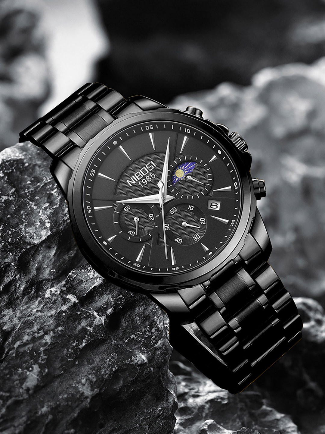 Nibosi Men Dial & Stainless Steel Straps Analogue Chronograph Watch NB-2575