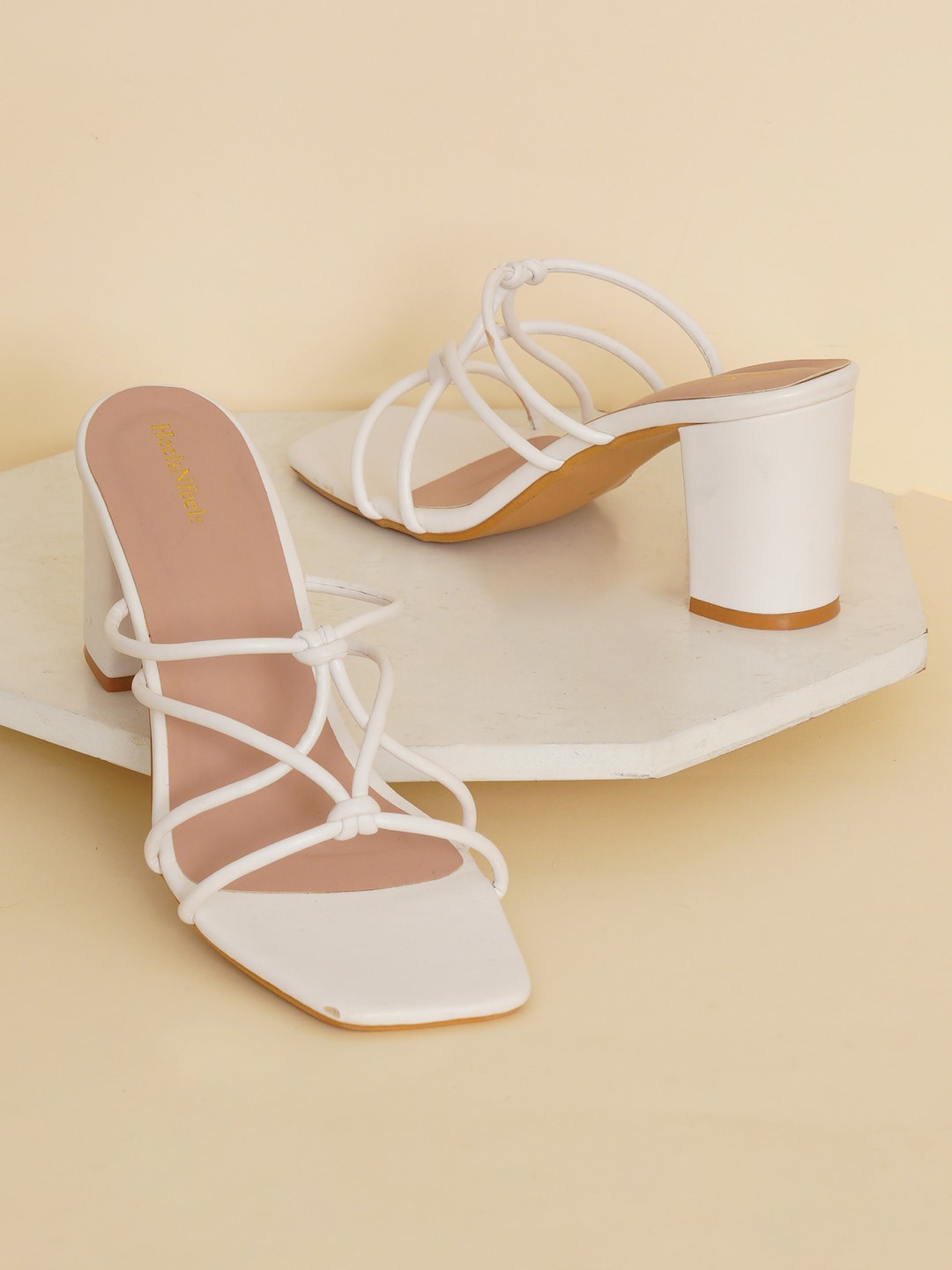 HEELSNFEELS Open Toe Block Heels