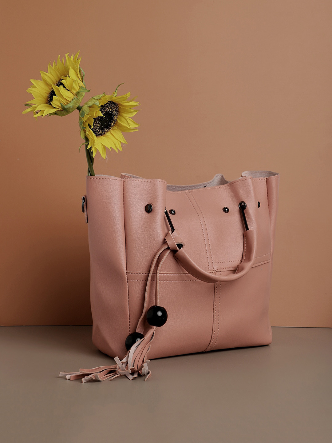 HAUTE SAUCE  Pack of 3 Oversized Structured Sling Bag with Tasselled