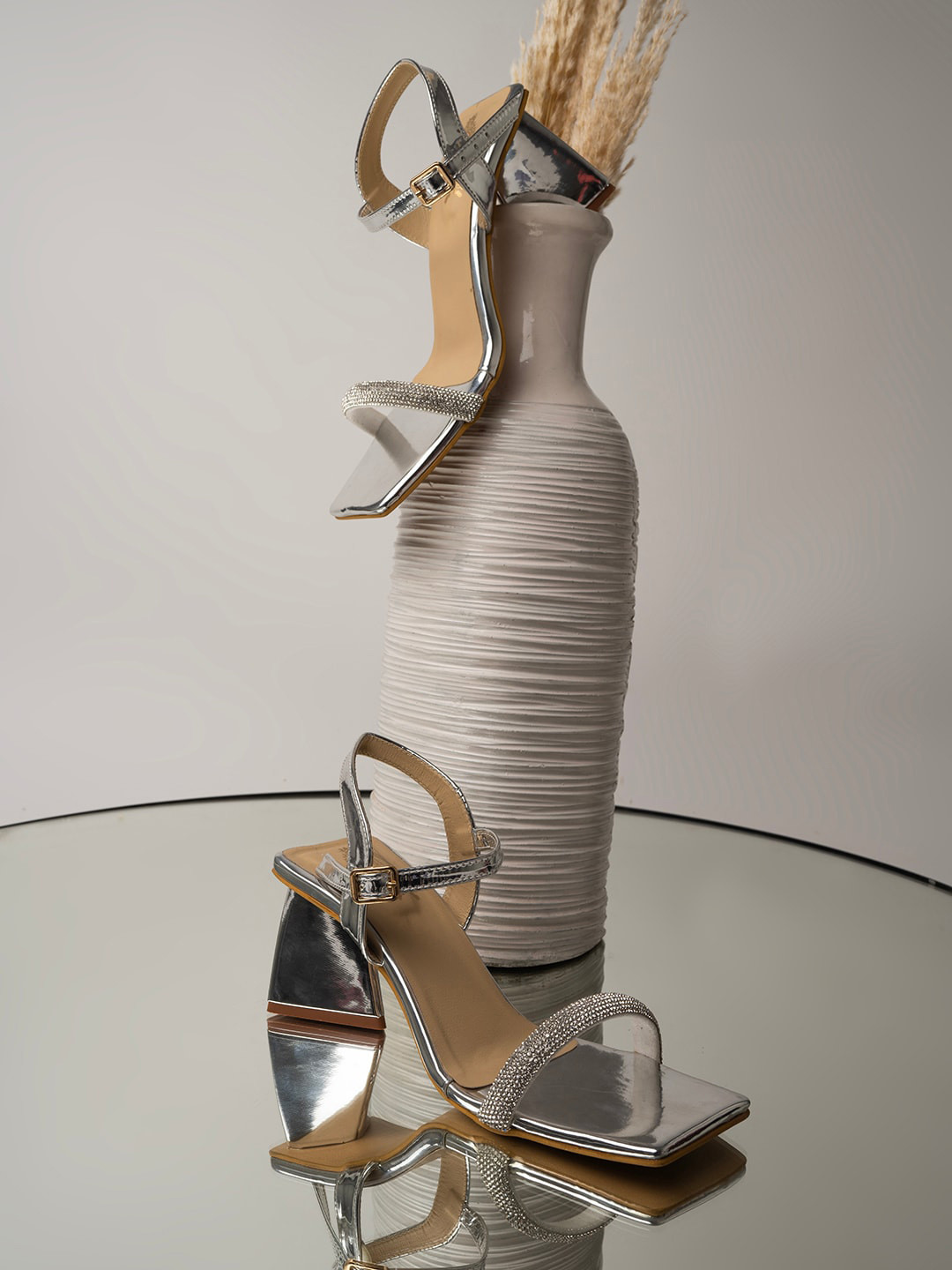 Shoetopia Girls Square Toe Backstrap Party Block Heels With Buckles