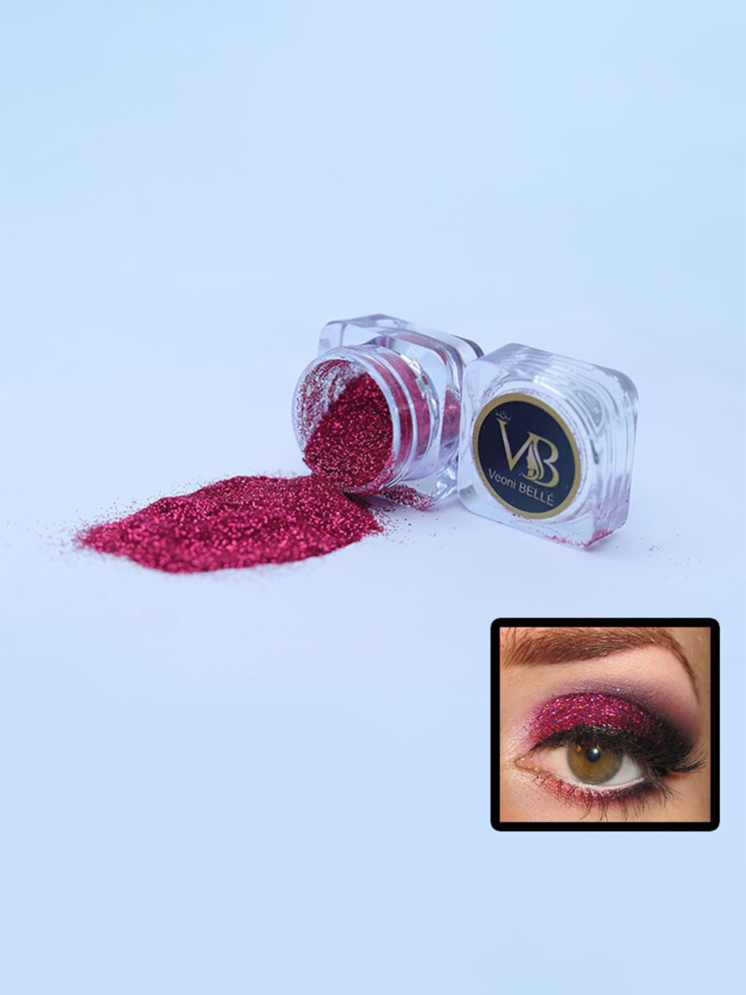 Veoni BELLE HD Holographic Superfine Glitter  Eyeshadow 5g - Dark Pink 04