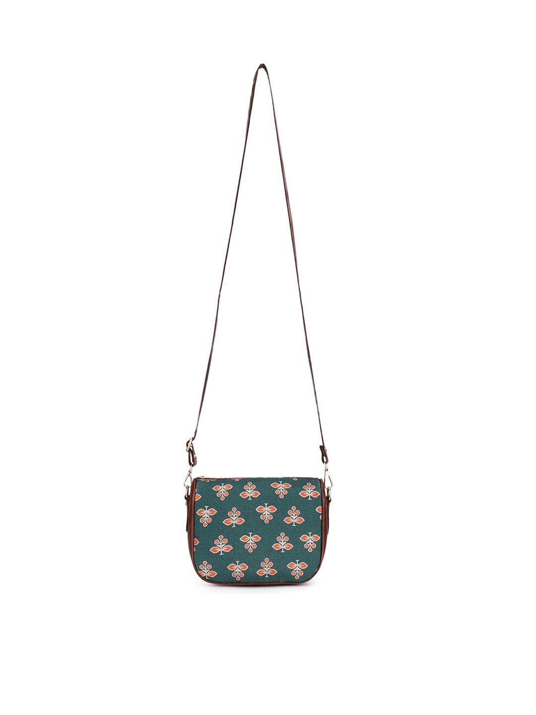 THE CLOWNFISH Garnet Floral Structured Sling Bag