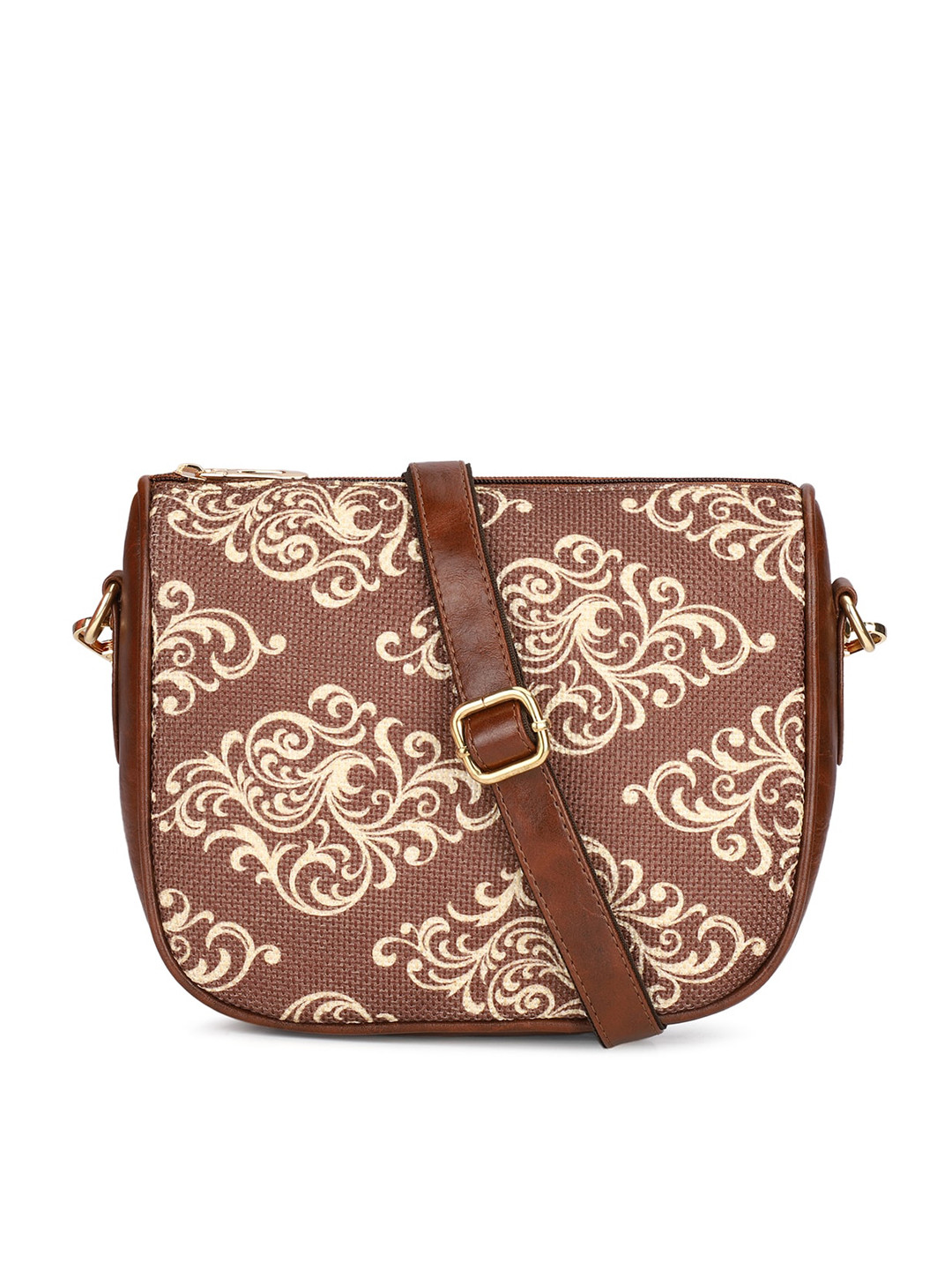 THE CLOWNFISH Garnet Women Printed Structured Adjustable Shoulder Straps Sling Bag