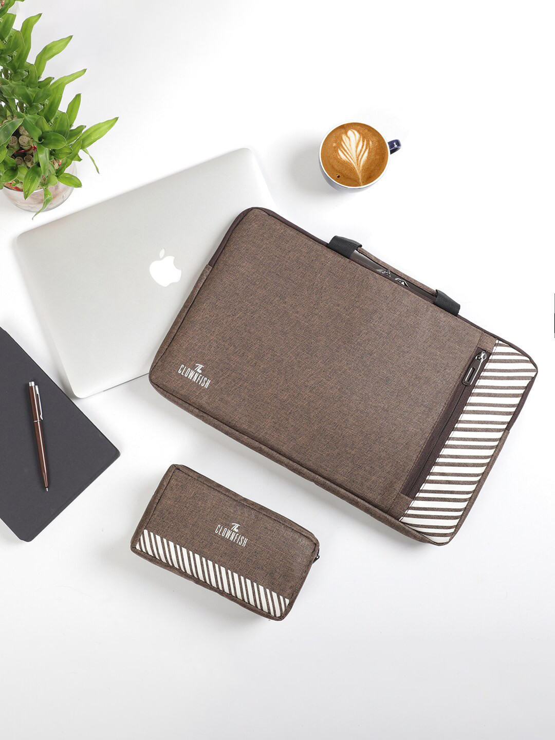 THE CLOWNFISH Rex and Scholar Solid Laptop Sleeve with Pouch