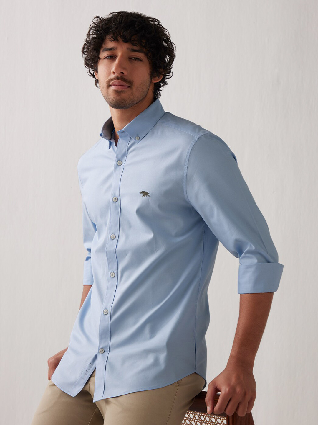 Andamen Oxford Button-Down Collar Cotton Casual Shirt