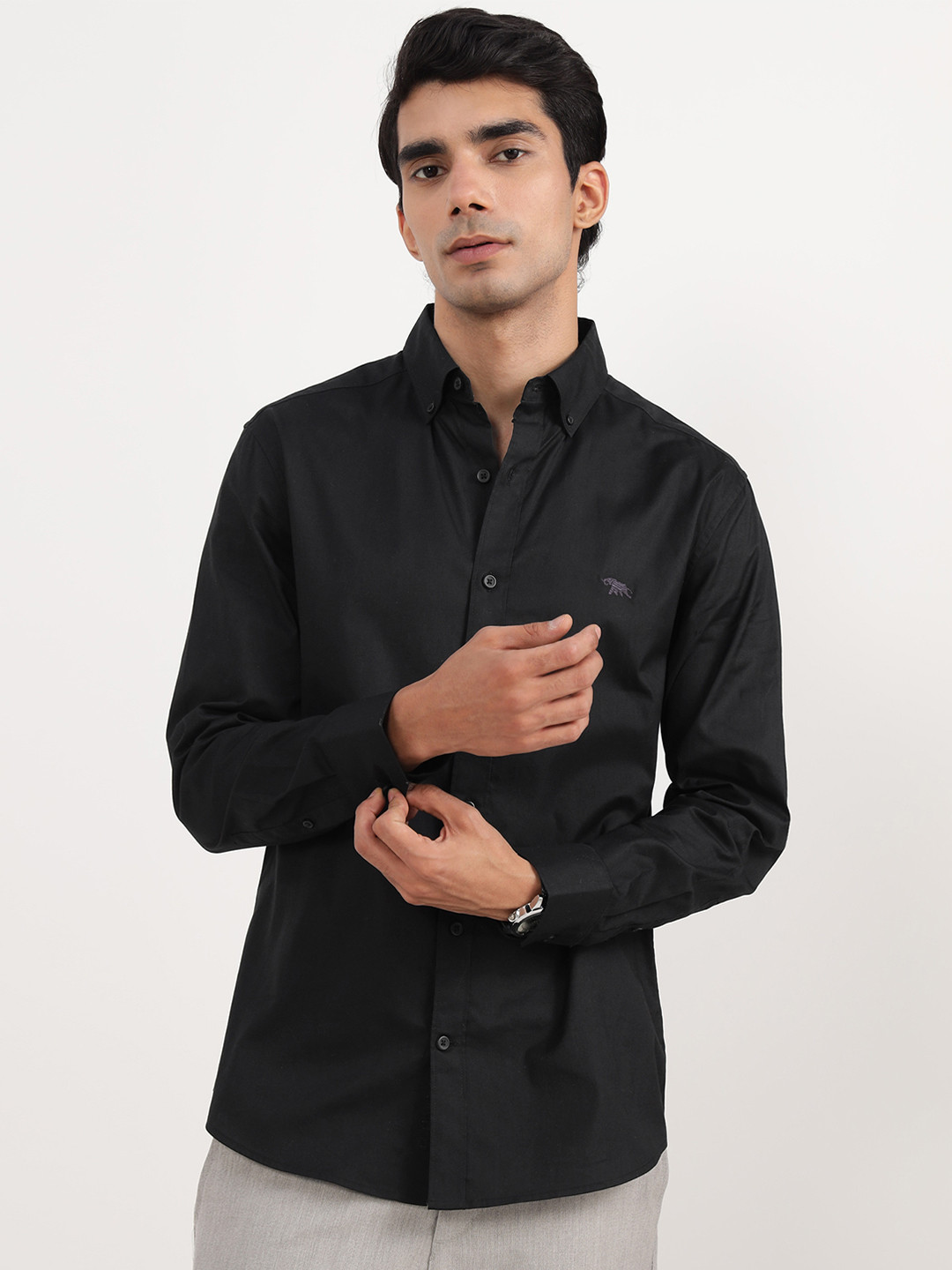 Andamen Oxford Button-Down Collar Slim Fit Cotton Casual Shirt