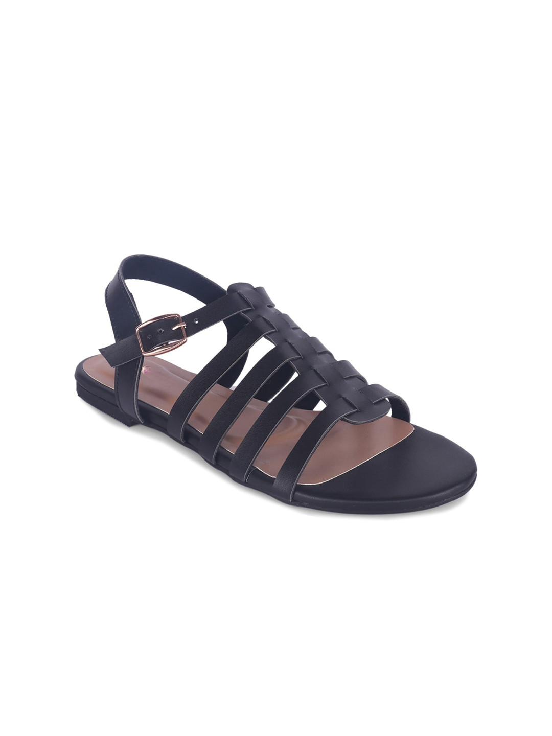 DressBerry Open Toe Gladiator Flats