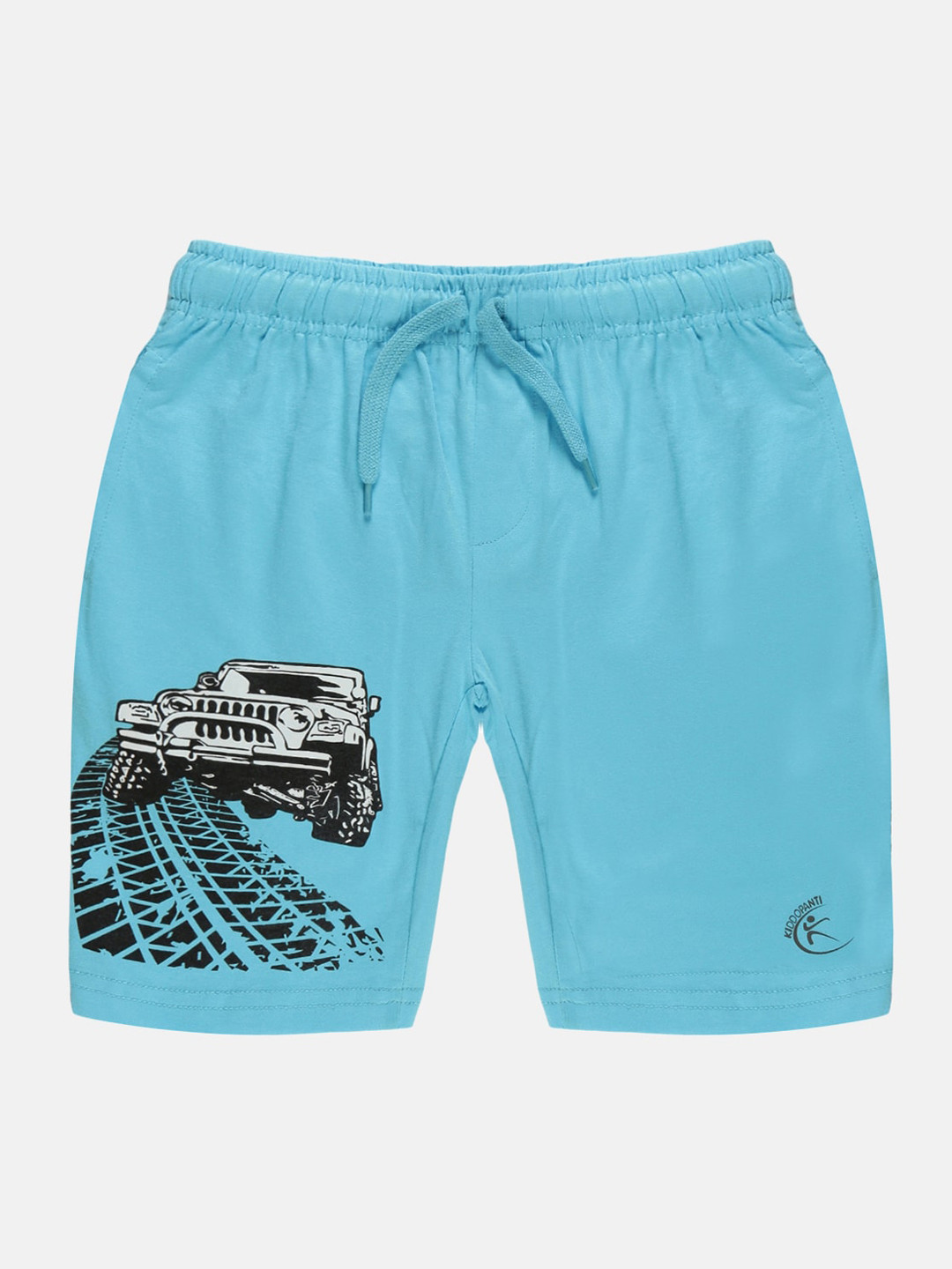 KiddoPanti Boys Graphic Printed Pure Cotton Regular Shorts