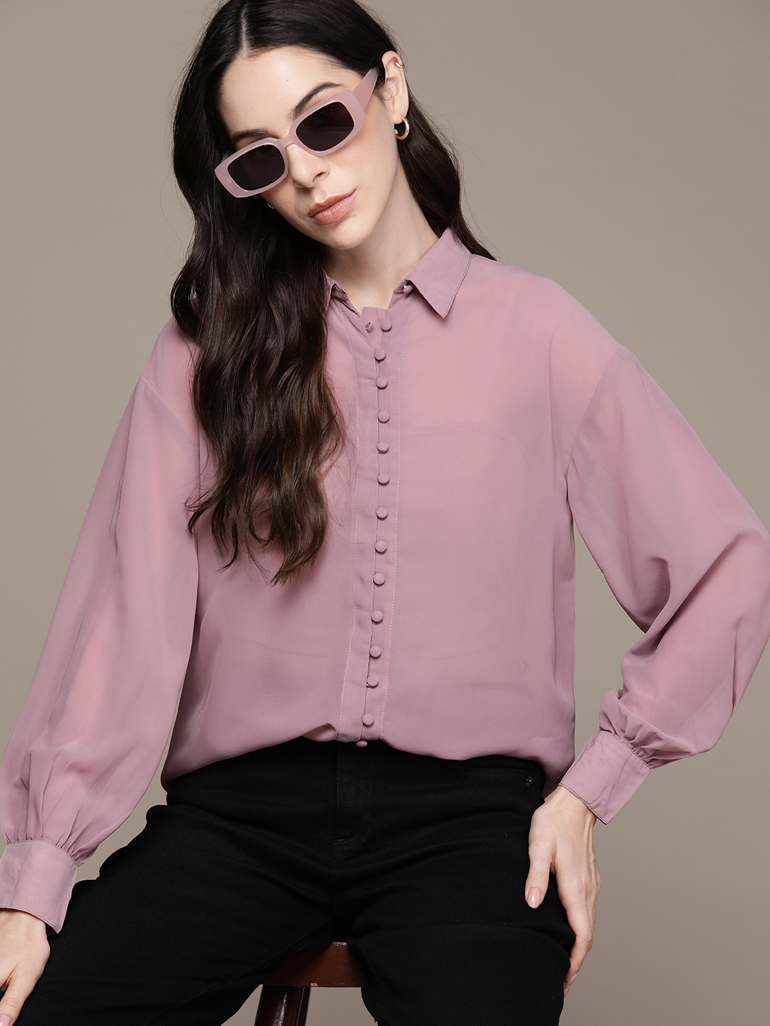 The Roadster Lifestyle Co. Sheer Casual Shirt