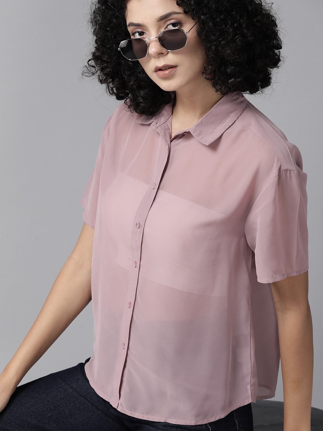 The Roadster Lifestyle Co. Sheer Casual Shirt