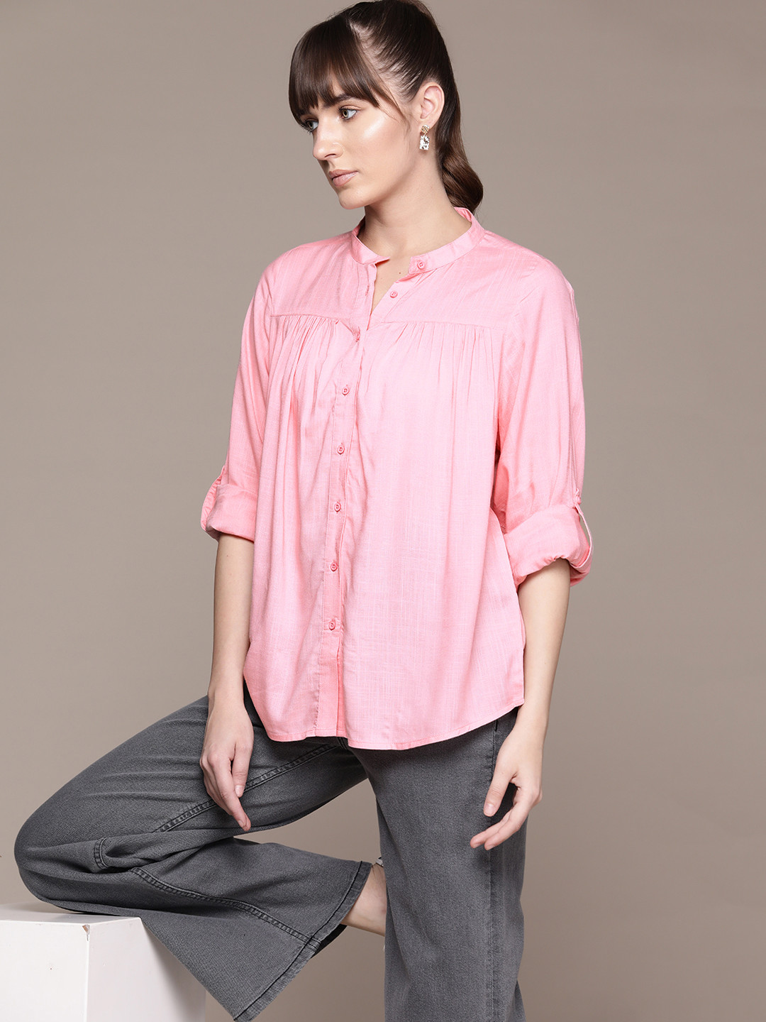 Roadster Pintucks Detail Casual Shirt