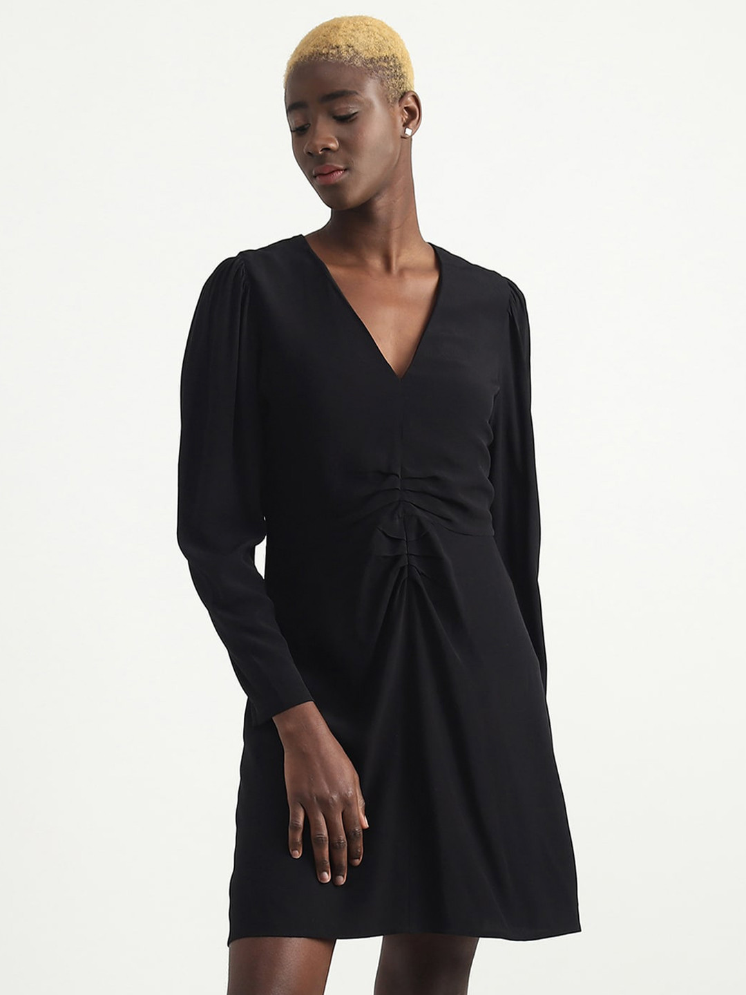 United Colors of Benetton V-Neck  A-Line Dress