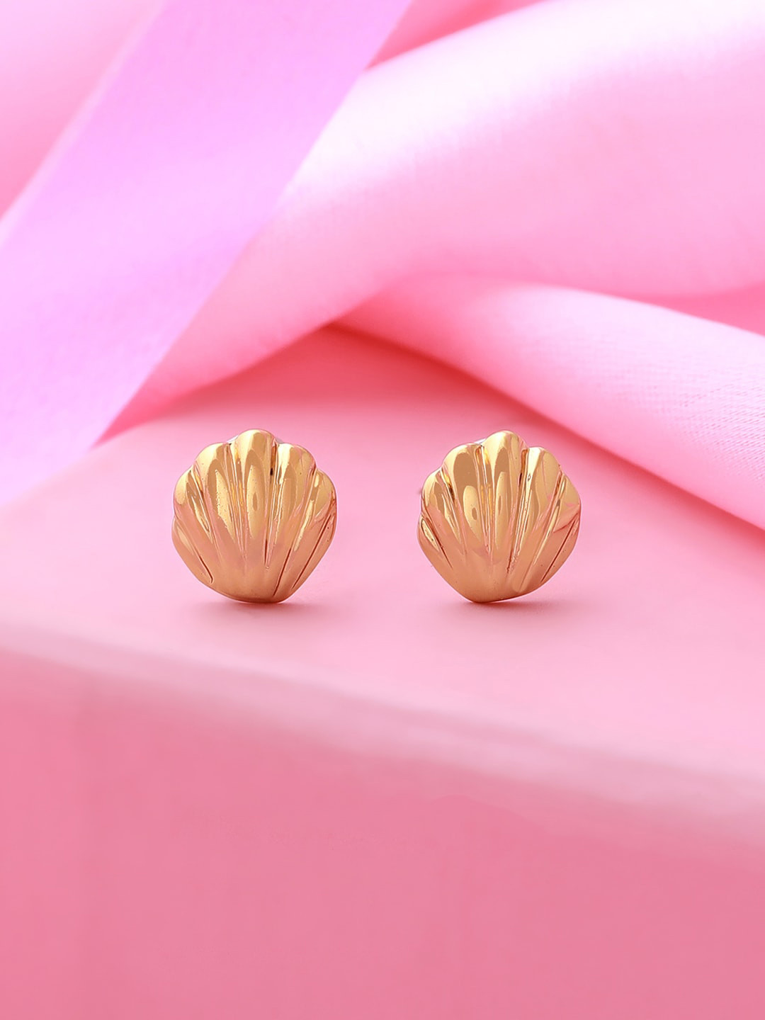 Estele Gold-Plated Contemporary Studs Earrings