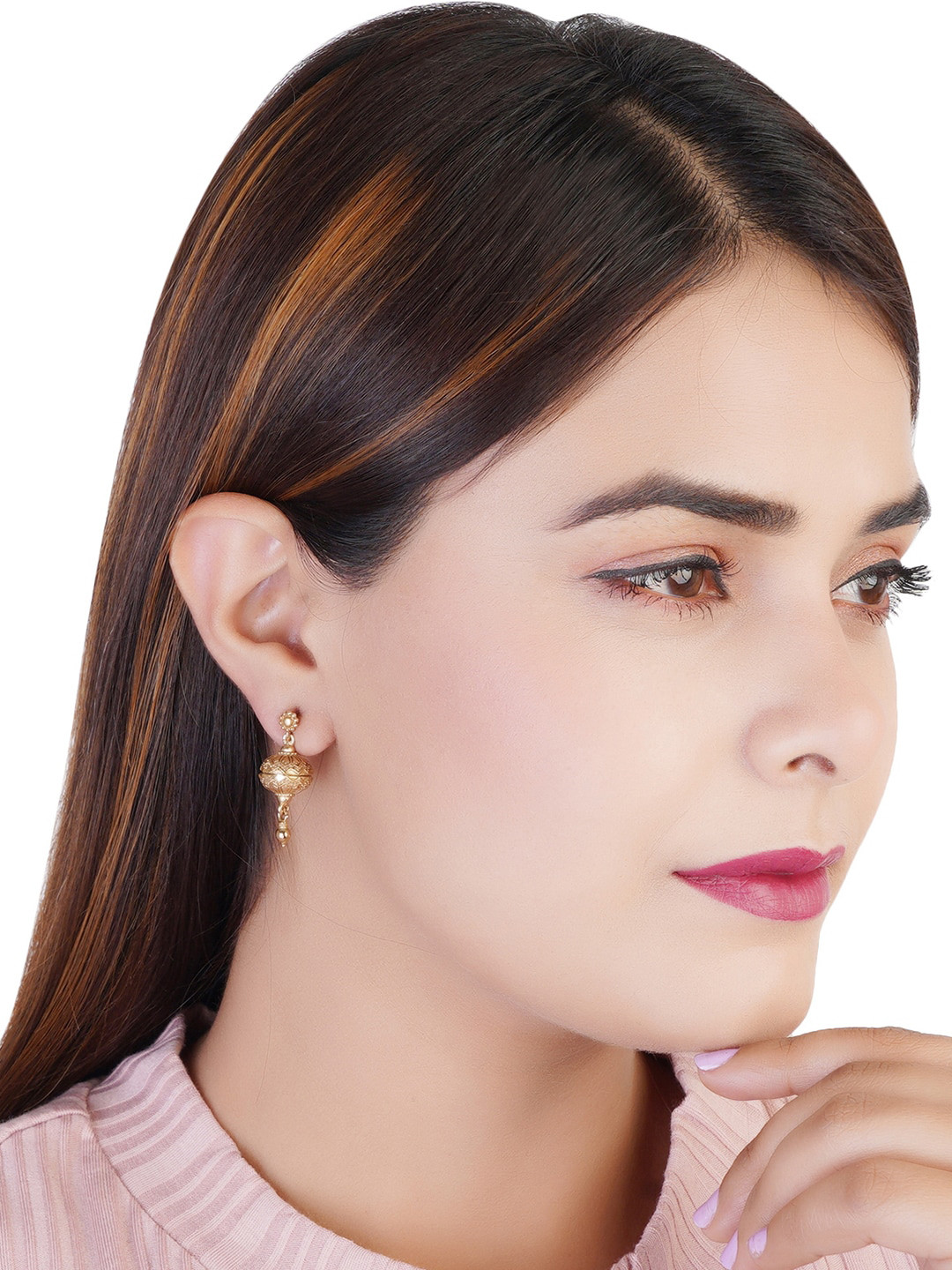 Estele Gold Plated Classic Drop Earrings