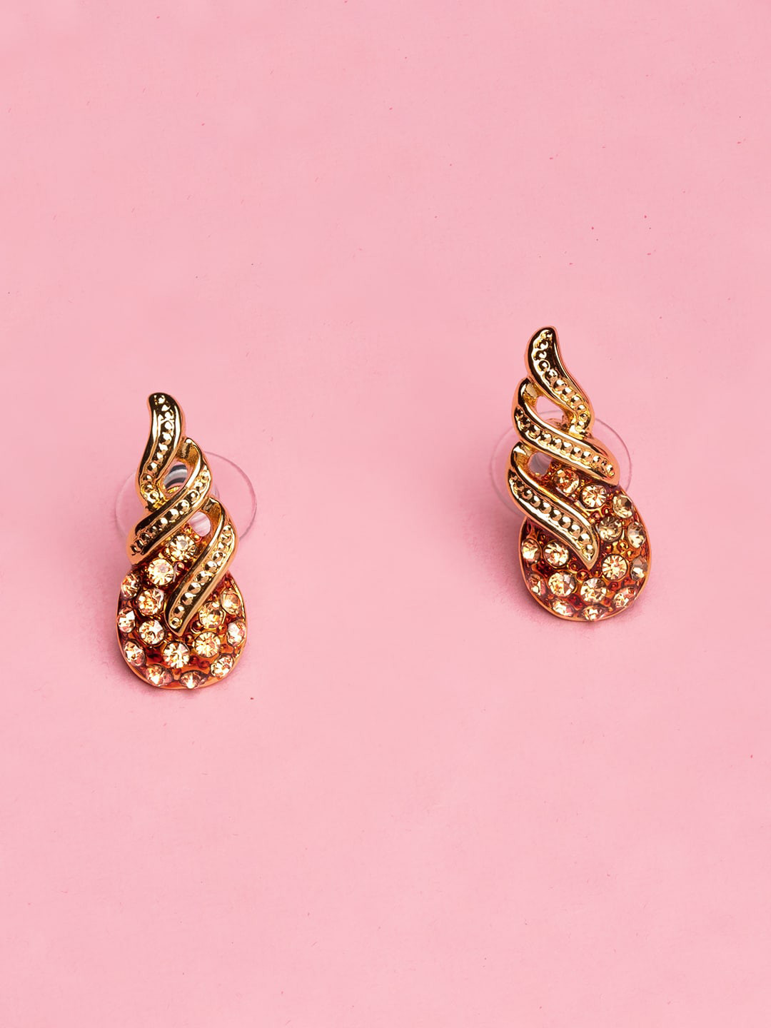 Estele Gold-Plating Teardrop Shaped Studs Earrings